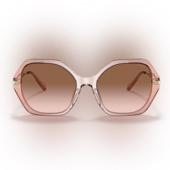 COACH HC8315 (C3445)Gradient Transparent Peach Sunglasses Frames Only RX Lenses